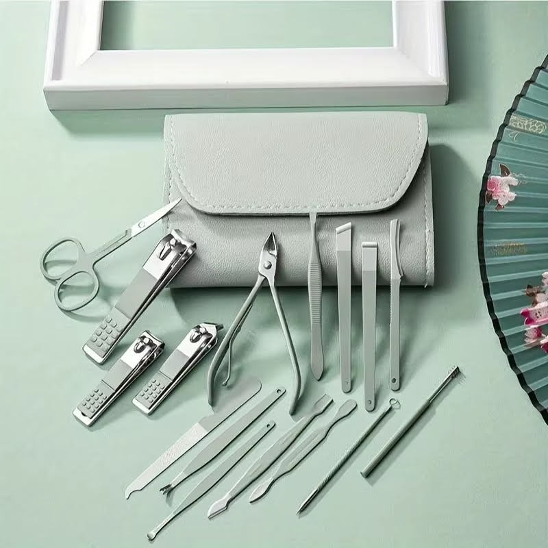 16pcs Professional Nail Clippers and Cuticle Nippers Set.